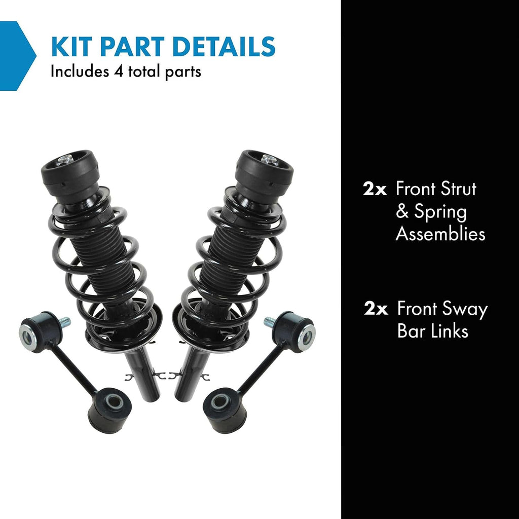 TRQ Front Suspension Kit Compatible with 2000-2001 Volkswagen Beetle Golf Jetta