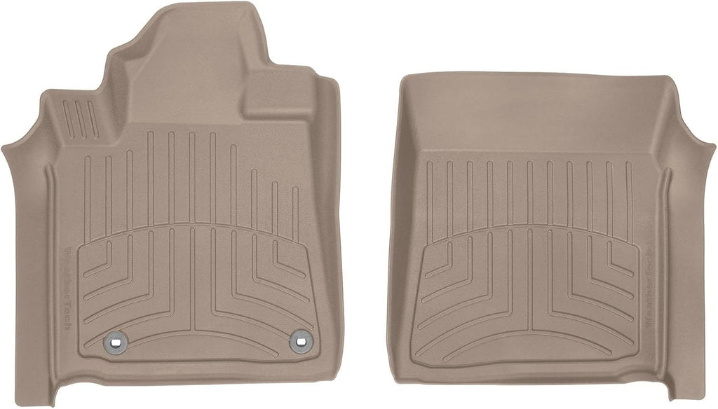 WeatherTech FloorLiner HP Custom Fit Floor Mats for Toyota Tundra, Sequoia - 1st Row (454081IM), Tan