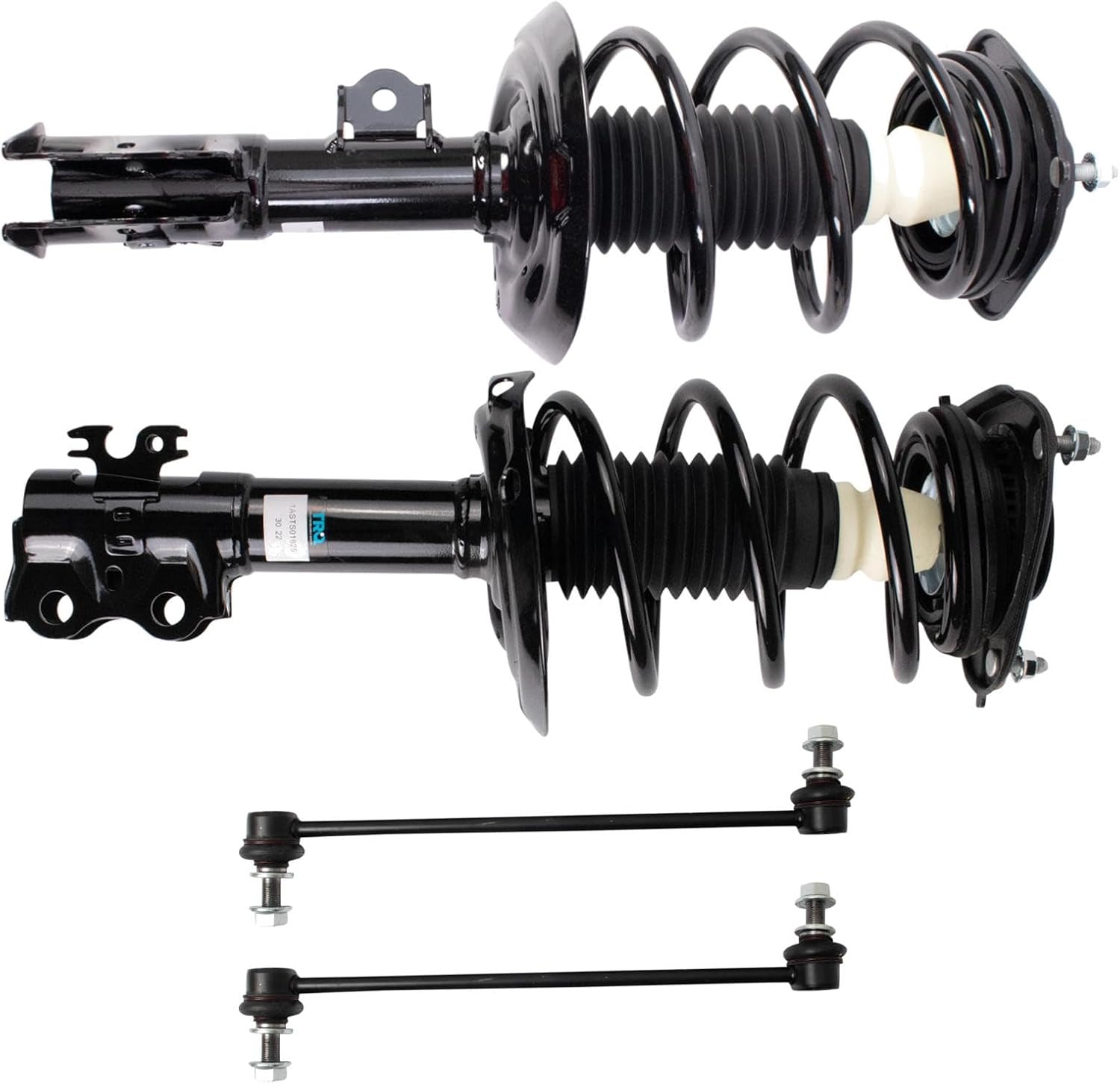 TRQ Front Suspension Kit Complete Strut & Coil Spring Assembly Sway Bar Stabilizer Link Compatible with 2016-2021 Toyota Prius 2019-2021, AWD-e 2017-2019 Prius Prime