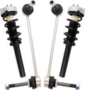 TRQ Front Suspension Kit Shock & Spring Strut Assembly Sway Bar Stabilizer Link Compatible with 2014-2018 BMW X5 2015-2019 X6