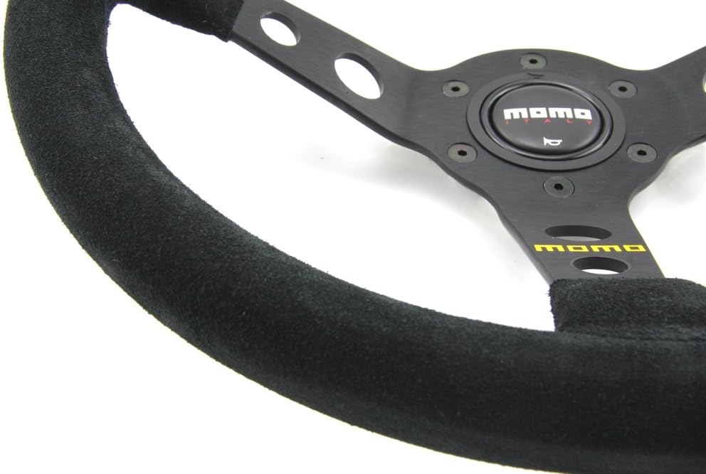 Momo R1905_35S Mod 07 350 mm Suede Steering Wheel,Black