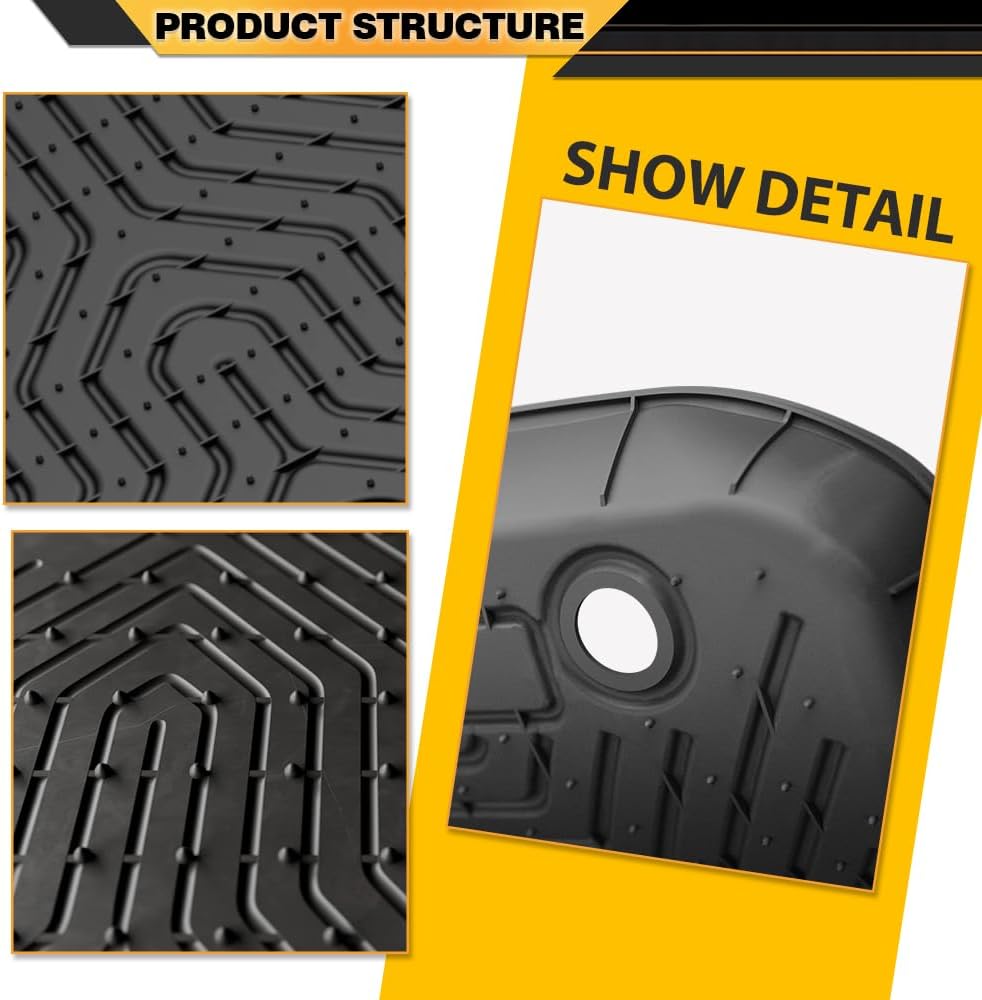 TPE Floor Mats Fit Tesla Model Y Juniper 2024-2025 Truck Accessories Cargo Liners All Weather Protection 9PCS Black Alfombras para Carro