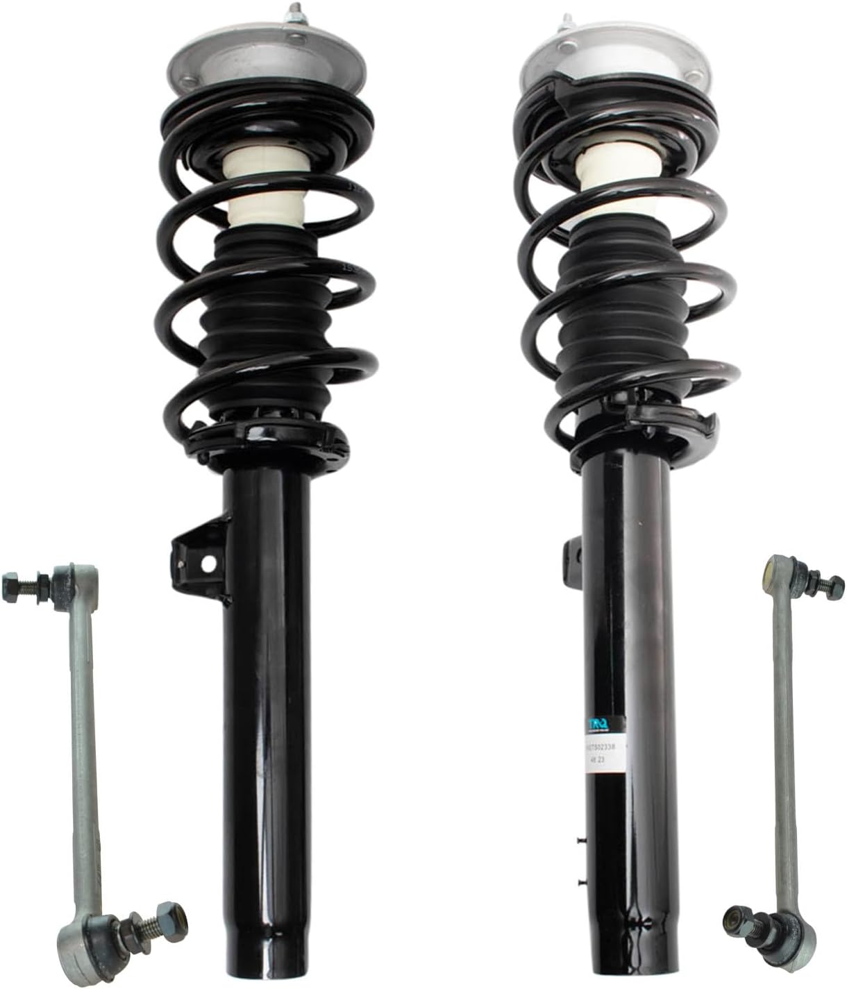 TRQ Front Suspension Kit Complete Strut & Coil Spring Assembly Sway Bar Stabilizer Link Compatible with 2013-2015 BMW X1 Rear Wheel Drive