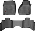 Weathertech Custom Fit FloorLiners for Dodge Ram Truck 1500, Classic 1st & 2nd Row (444651-442162), Black