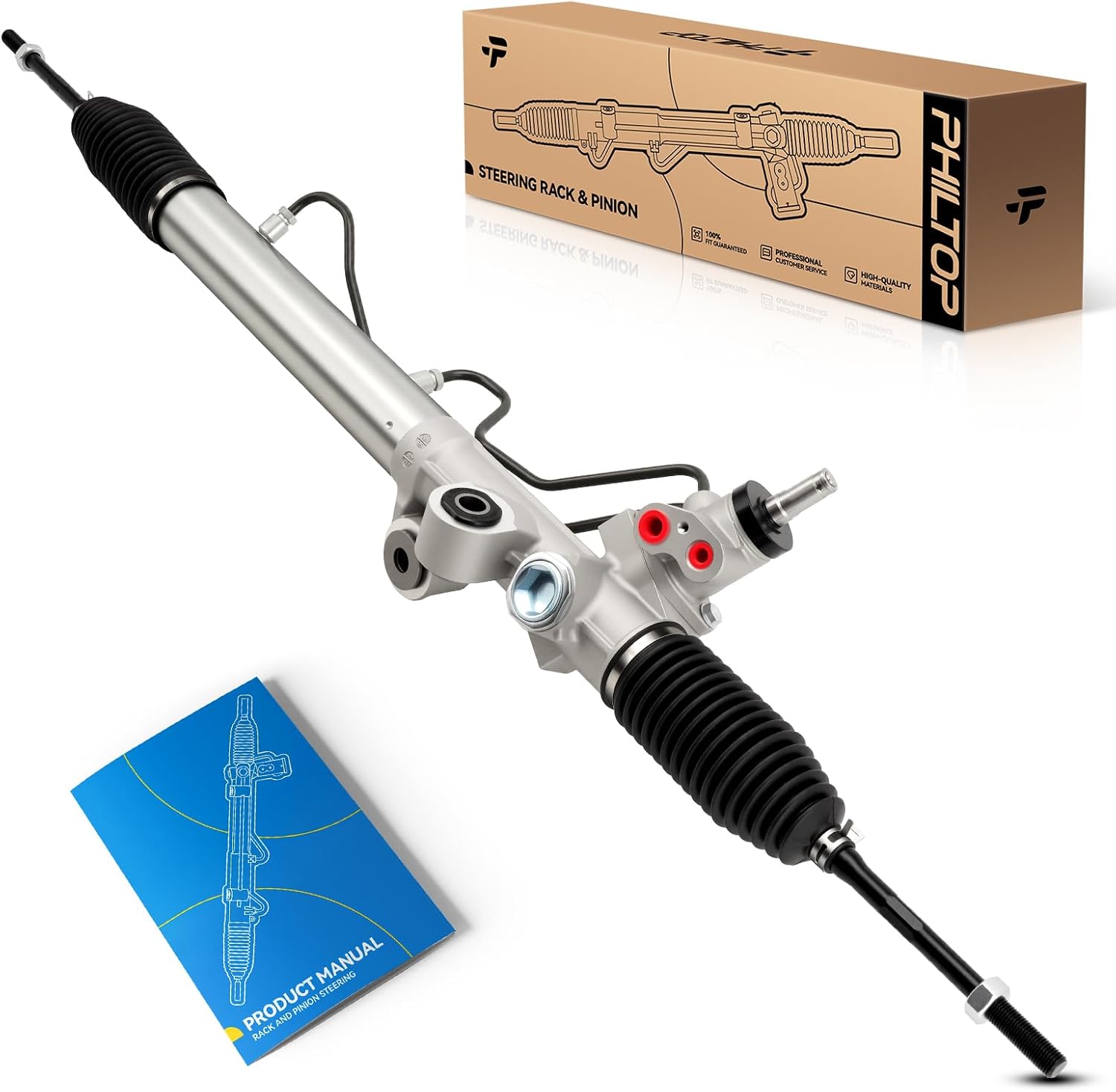PHILTOP Power Steering Rack and Pinion Compatible with Hummer H3 2006 2007 2008 All Models, Hydraulic Rack and Pinion Replace 22-1117