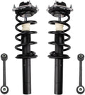 TRQ Front Suspension Kit Shock & Spring Strut Assembly Sway Bar Stabilizer Link Compatible with 2012-2018 Audi A6 A6 Quattro A7 Quattro