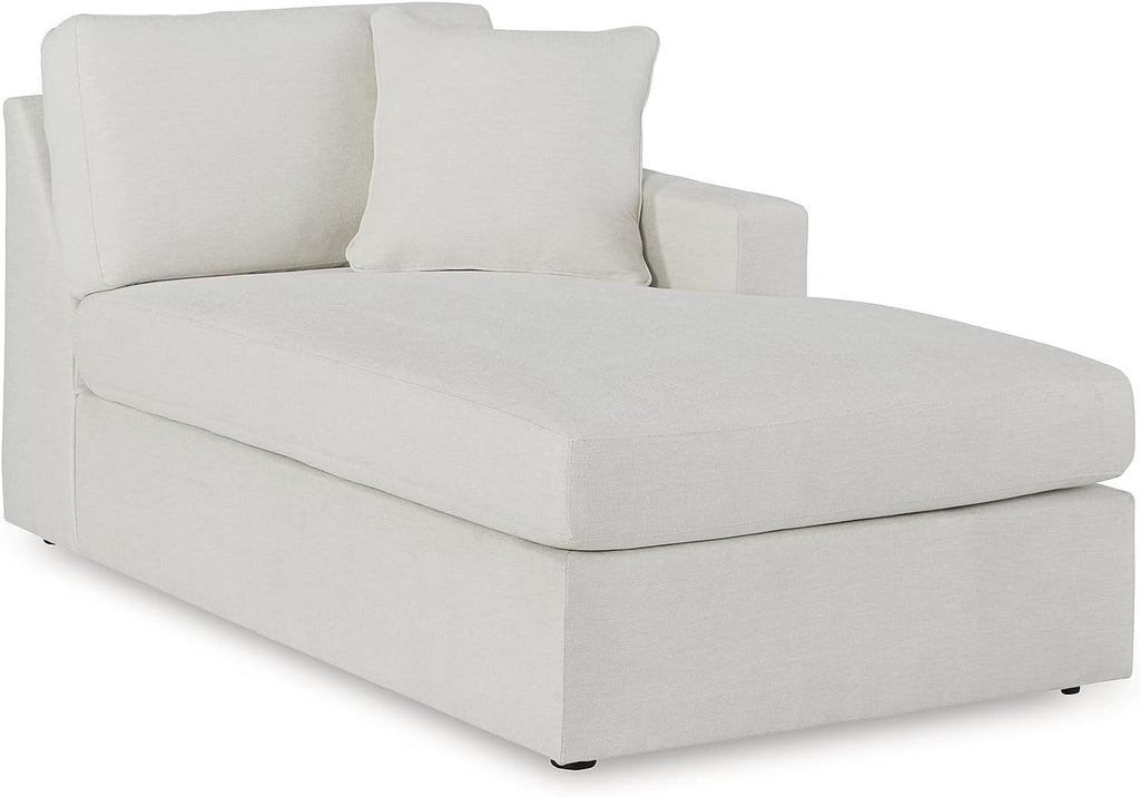 Signature Design by Ashley Casual Modmax Stain Resistant U-Shape Right-Arm Facing 4-Piece Sectional with Chaise and Reversible Cushion, Beige