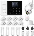 PGST Smart Home Security System,Wireless Home Alarm System with DIY Door Alarm Sensors,3MP HD Security Camera,4G GSM/Tuya App Instant Alerts,Work with Google and Alexa,No Monthly Fee