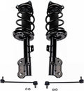 TRQ Front Suspension Kit Complete Strut & Coil Spring Assembly Sway Bar Stabilizer Link Compatible with 2014-2019 Kia Soul