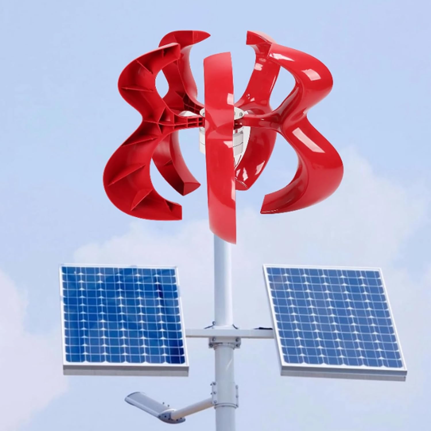1000W Wind Power Generator Set,Wind Turbine Set 5 Blade with Controller No Noise 12V 24V 48V Wind Generators for Courtyard Outdoor Street