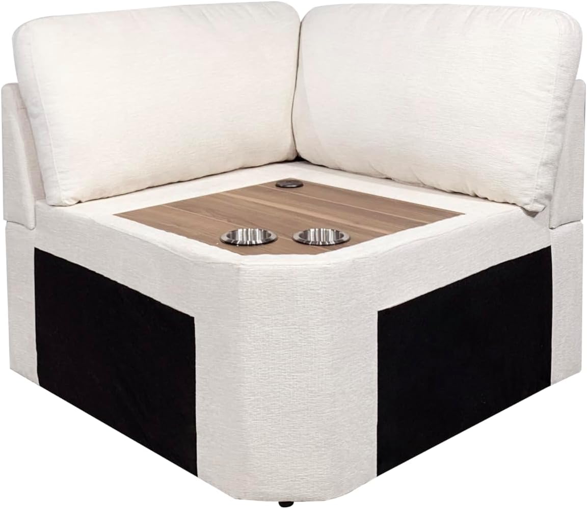 Ball & Cast 127' Oversized Modular Sectional Sofa L-Shaped,Large Chenille Upholstered Couch 7 Seat with Ottoman,Cup Holders & USB Ports,Comfty Sectionals W/Pillows & Storage Box,for Living Room,Beige