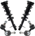 TRQ Front Suspension Kit Complete Strut & Coil Spring Assembly Sway Bar Stabilizer Link Compatible with 2014-2017 Infiniti QX70