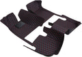 Car Floor Mats for Hummer H2 2003-2007 Custom Leather mat Full Surrounded Cargo Liner All Weather Protection Waterpoof Non-Slip Set Left Drive Black and Red