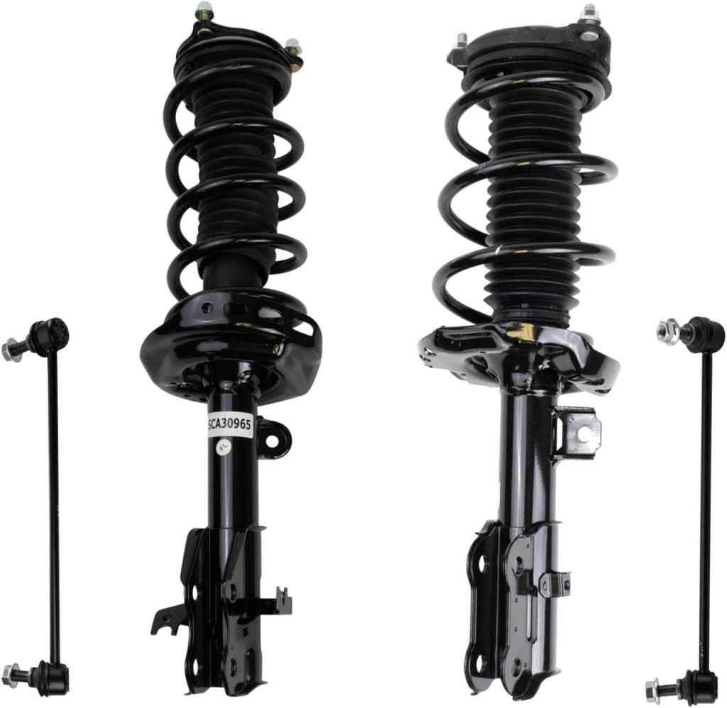 TRQ Front Suspension Kit Complete Strut & Coil Spring Assembly Sway Bar Stabilizer Link for 2013-2018 Acura RDX
