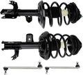 TRQ Front Suspension Kit Complete Strut & Coil Spring Assembly Sway Bar Stabilizer Link Compatible with 2018-2023 Toyota Camry