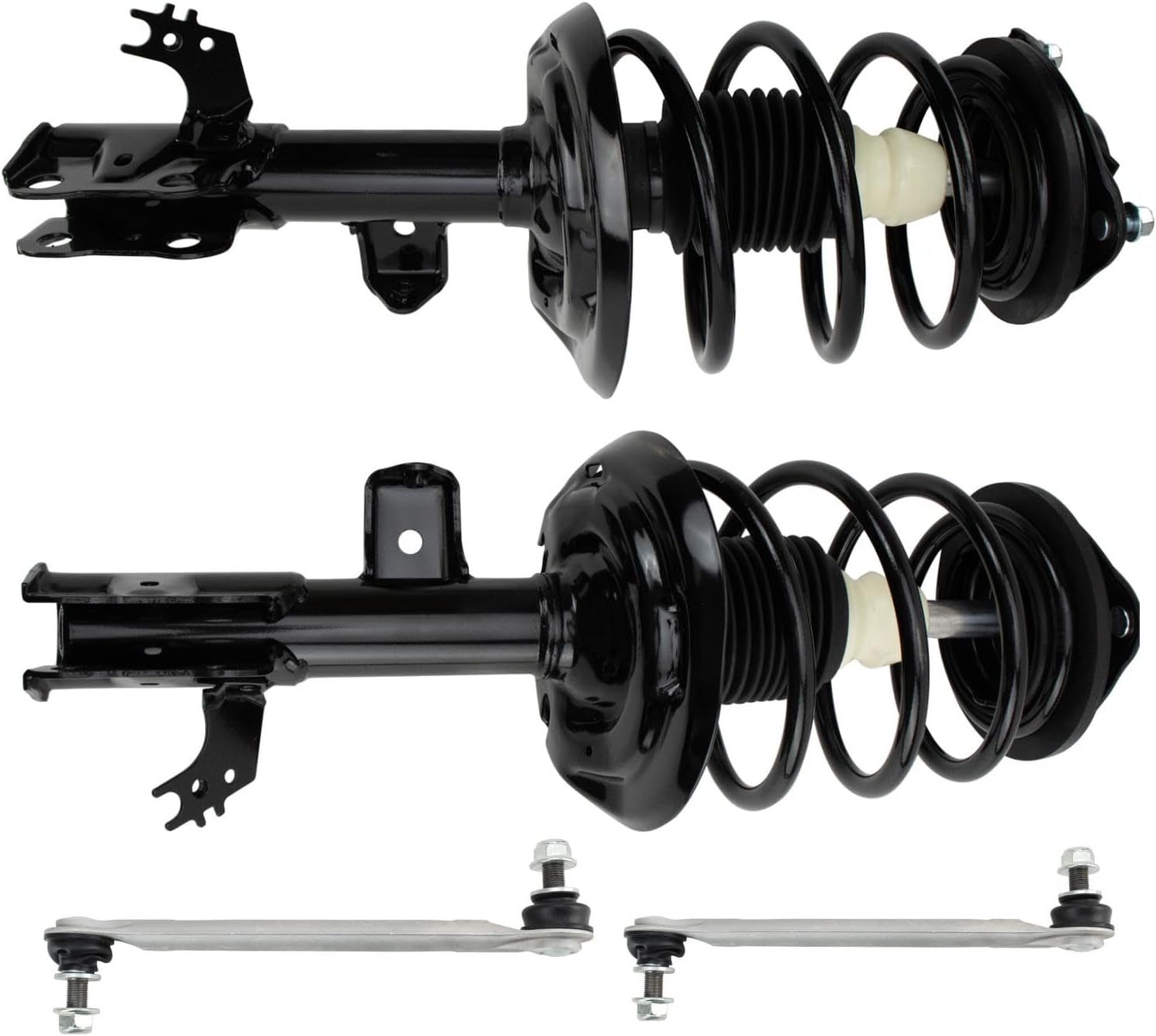 TRQ Front Suspension Kit Complete Strut & Coil Spring Assembly Sway Bar Stabilizer Link Compatible with 2018-2023 Toyota Camry