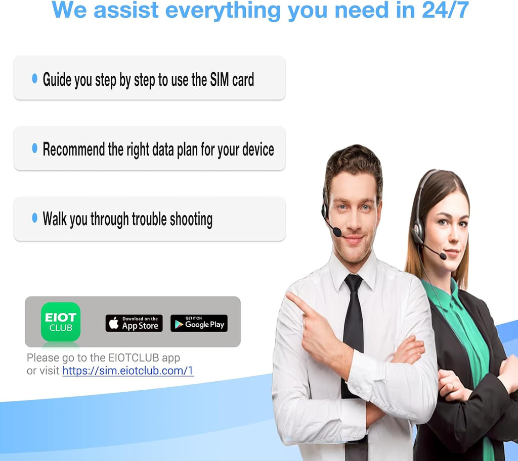 EIOTCLUB Prepaid Data SIM Card for 5G/4G LTE Security Cameras - 24GB 360Day Reliable IoT Connectivity for Non-WiFi Areas (Farm, Barn, Construction Site- Works with U.S. Networks (No Contract)