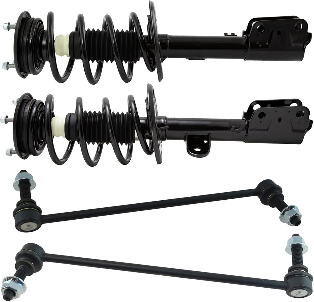 TRQ Front Suspension Kit Complete Strut & Coil Spring Assembly Sway Bar Stabilizer Link Compatible with 2013-2019 Ford Explorer Police Interceptor Utility
