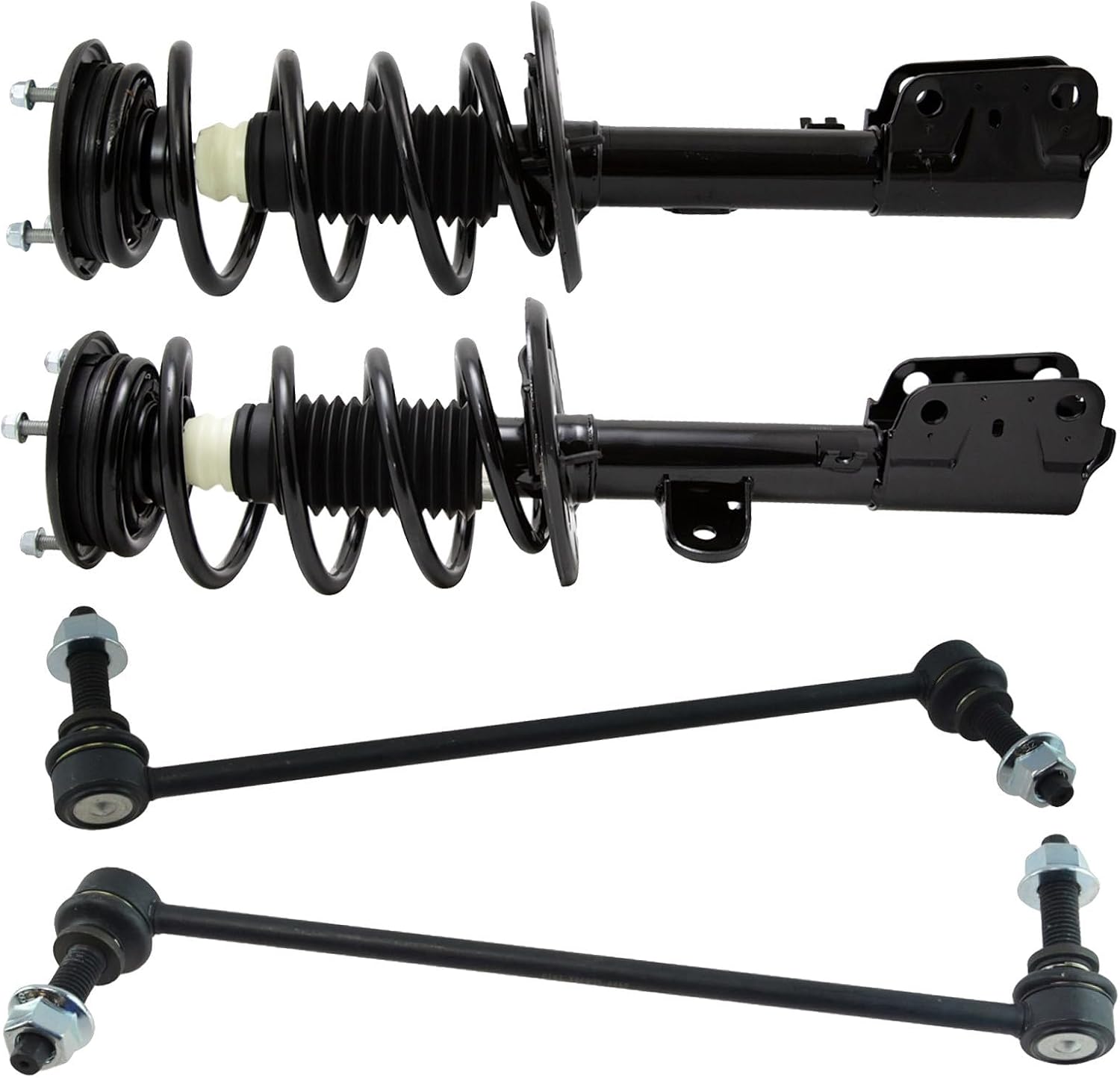 TRQ Front Suspension Kit Complete Strut & Coil Spring Assembly Sway Bar Stabilizer Link Compatible with 2013-2019 Ford Explorer Police Interceptor Utility