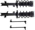 TRQ Front Suspension Kit Complete Strut & Coil Spring Assembly Sway Bar Stabilizer Link Compatible with 2014-2019 Ford Fiesta