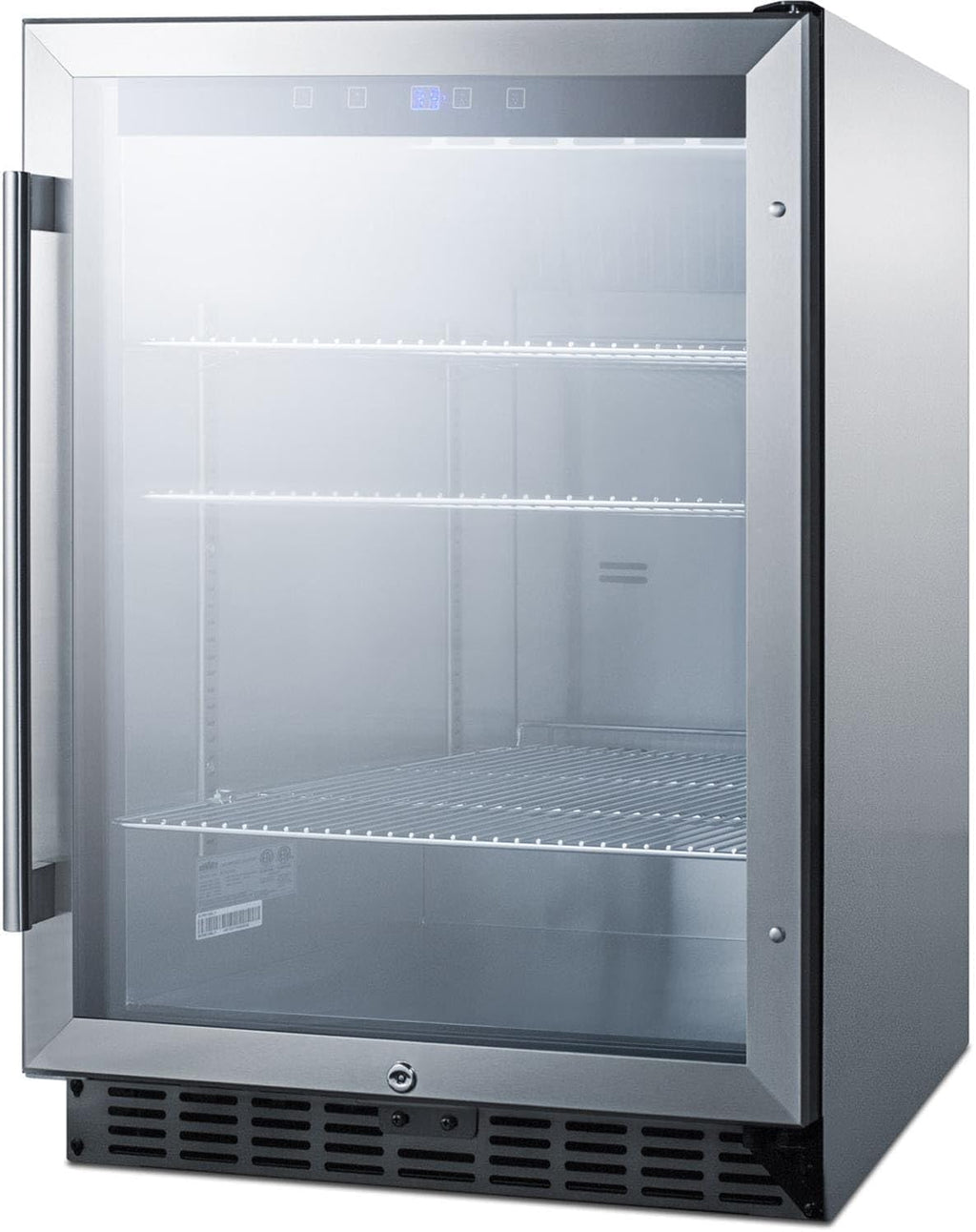Summit 24' Beverage Center, Outdoor Beverage Refrigerator, 5.0 cu.ft. Capacity, Stainless Steel & Glass- SCR611GLOS