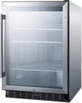 Summit 24' Beverage Center, Outdoor Beverage Refrigerator, 5.0 cu.ft. Capacity, Stainless Steel & Glass- SCR611GLOS
