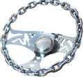 11' Chrome Chain Steering Wheel Bettie Spoke with Engraved Horn Button-3 Hole