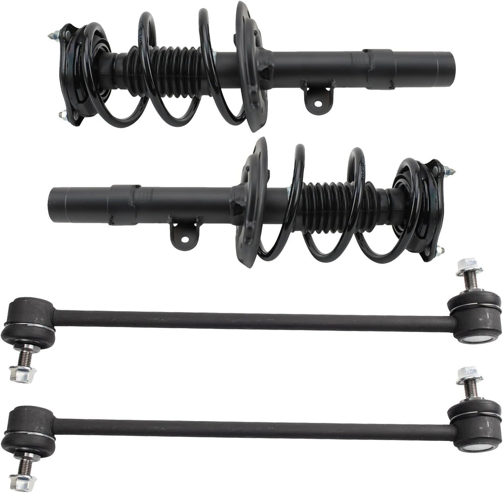 TRQ Front Suspension Kit Complete Strut & Coil Spring Assembly Sway Bar Stabilizer Link Compatible with 2018-2021 Honda Accord EX EX-L LX