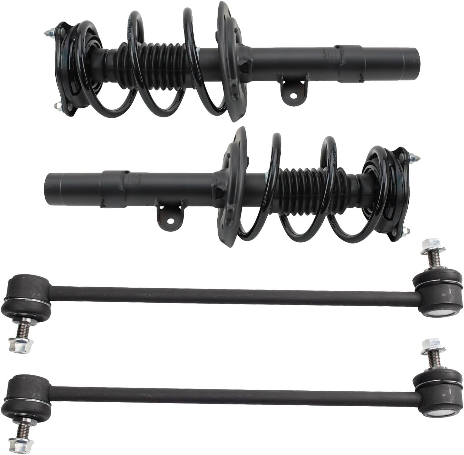 TRQ Front Suspension Kit Complete Strut & Coil Spring Assembly Sway Bar Stabilizer Link Compatible with 2018-2021 Honda Accord EX EX-L LX