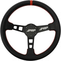 PRP Seats Deep Dish Steering Wheel with Suede Grip for Off-Road Racing - High-Strength Aluminum, Matte Black Finish, Universal 6 Point Bolt Pattern, 13' x 3' Dish - 1-3/8' Grip (Red)