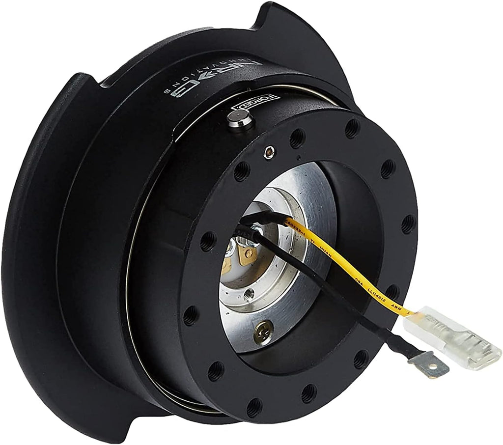 NRG Innovations SRK-250BK Quick Release Kit (Black/Black Ring with Finger Grooves), Gen 2.5