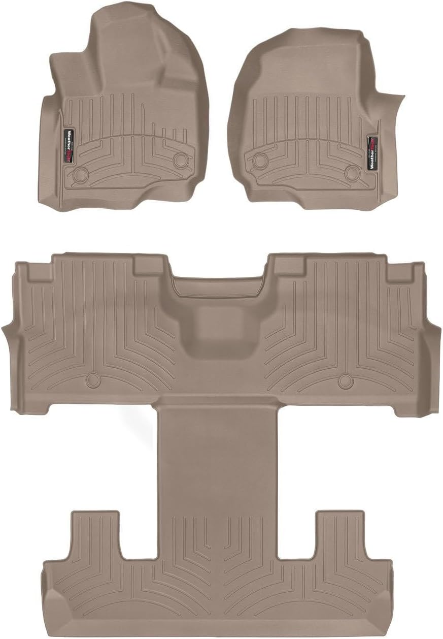 WeatherTech Custom Fit FloorLiners for Ford Expedition, Navigator, Full Set (451295-1-4), Tan