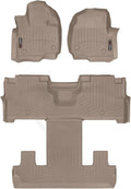 WeatherTech Custom Fit FloorLiners for Ford Expedition, Navigator, Full Set (451295-1-4), Tan