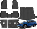 Floor Mats Fit for Forester Hybrid 2025 2026 Trunk Mat with Backrest Mat All Weather TPE Rubber Cargo Liner Back Seat Protector Full Set for Forester 2025 Plug-in Hybrid Accessories, Black