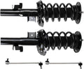TRQ Front Suspension Kit Complete Strut & Coil Spring Assembly Sway Bar Stabilizer Link Compatible with 2011-2017 Volvo S60 2015-2017 V60