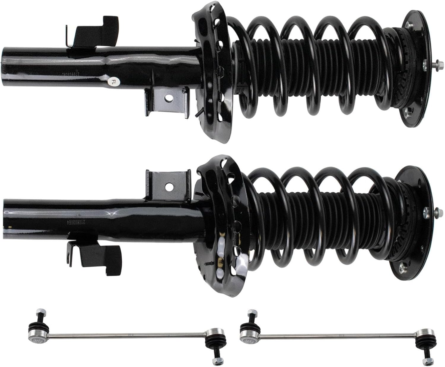 TRQ Front Suspension Kit Complete Strut & Coil Spring Assembly Sway Bar Stabilizer Link Compatible with 2011-2017 Volvo S60 2015-2017 V60