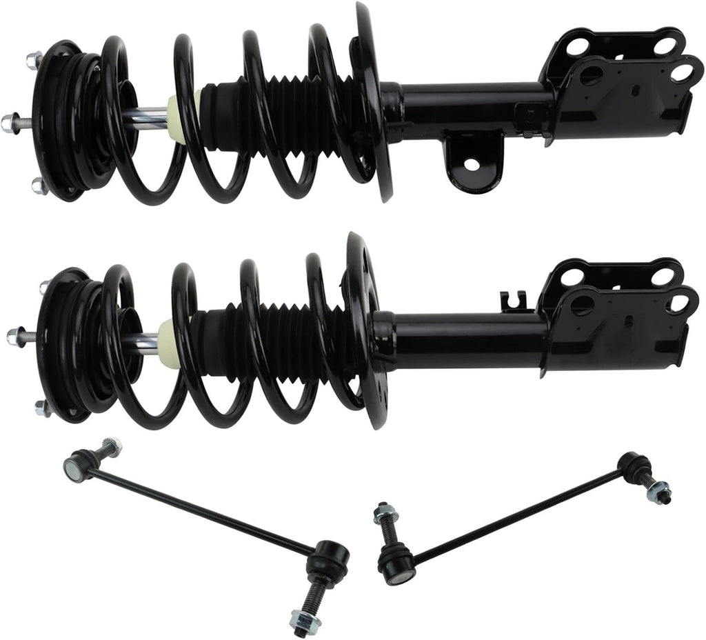 TRQ Front Suspension Kit Complete Strut & Coil Spring Assembly Sway Bar Stabilizer Link Compatible with 2013-2017 Ford Taurus