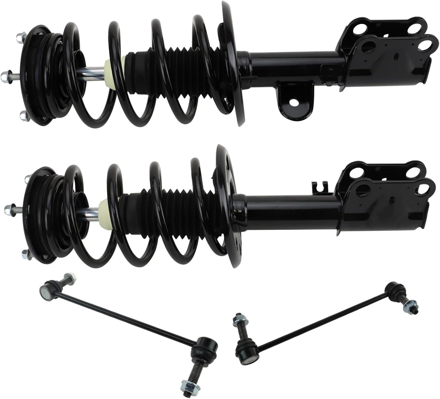 TRQ Front Suspension Kit Complete Strut & Coil Spring Assembly Sway Bar Stabilizer Link Compatible with 2013-2017 Ford Taurus