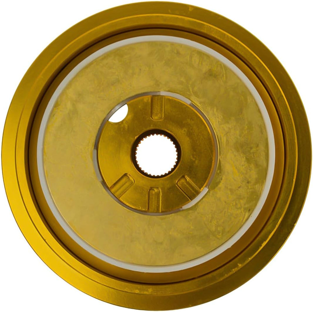 NRG Innovations Racing Style Steering Wheel Short Hub, Lockable Aluminum Steering Shaft, 6x70mm Bolt Pattern Quick Release Adapter Unit, Compatible For 85-05 Toyota/Lexus, Chrome Gold, NRG-SRK-121H-CG