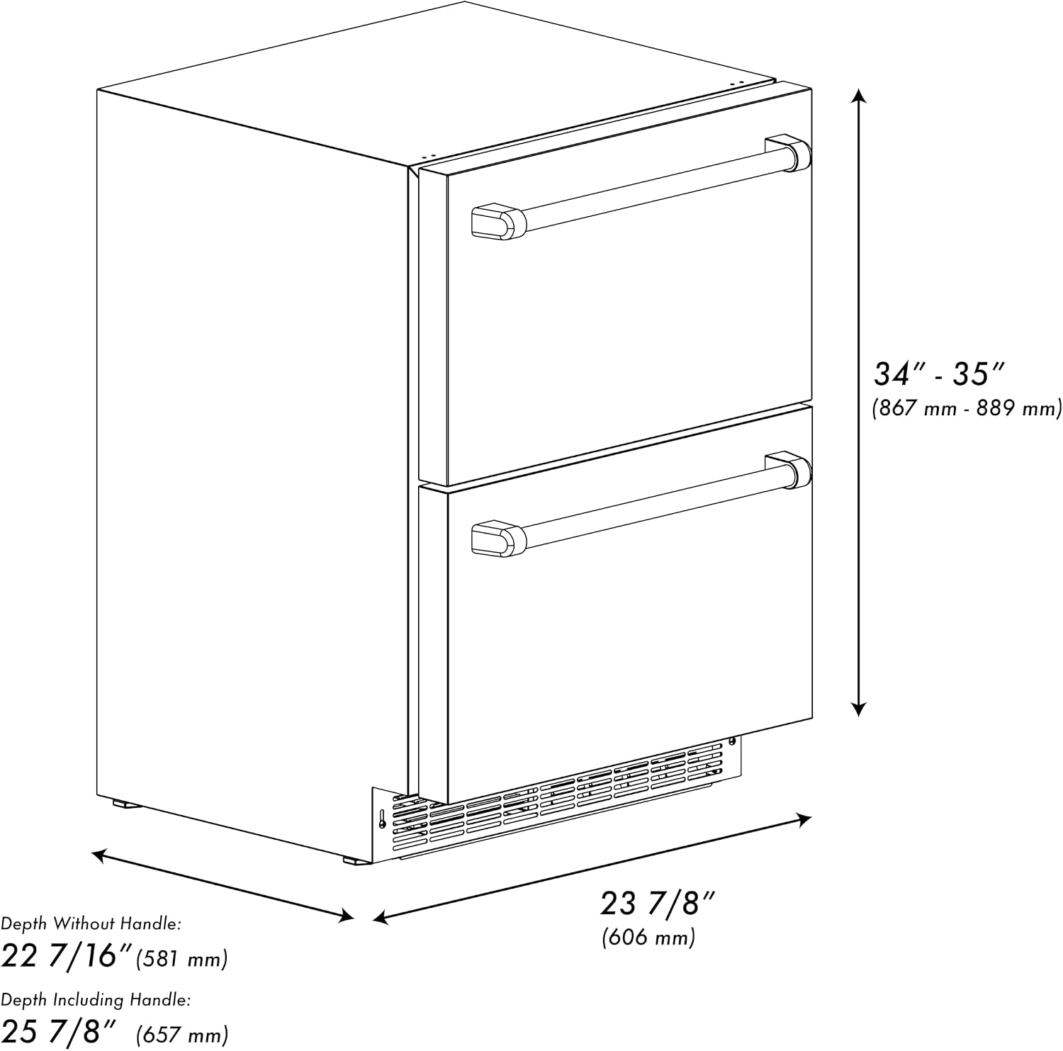 ZLINE Autograph Edition 24 in. Touchstone 168 Can Outdoor-Rated Dual Refrigerator Drawer with White Matte Doors and Polished Gold Handles (RDSOZ-WM-24-G)