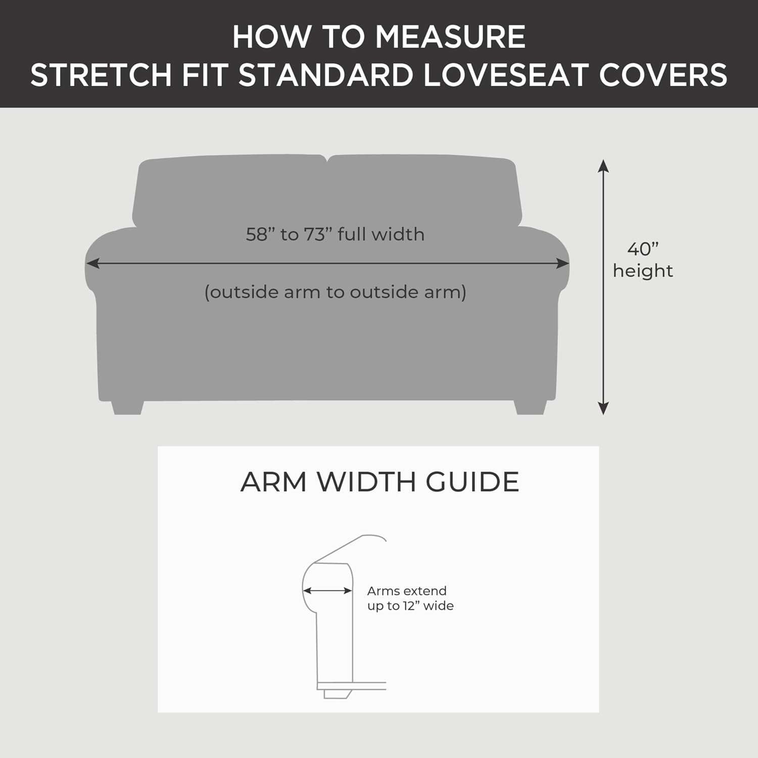 SureFit Ultimate Heavyweight Stretch Leather Slipcover (Pebbled Ivory, 2-Seat Box Cushion Loveseat)