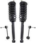 TRQ Front Suspension Kit Complete Strut & Coil Spring Assembly Sway Bar Stabilizer Link Compatible with 2001-2006 Lexus LS430