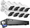 ANNKE Security Camera System, 8CH 5MP Lite 5-in-1 Hybrid DVR, 8X 5MP IP67 Weatherproof CCTV Cameras, 100ft Night Vision with 2.8mm Lens for Home Surveillance, Easy Remote Access, 2TB Hard Drive