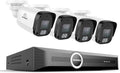 SANNCE 5MP PoE Security Camera System - 8CH 6MP NVR with 4PCS 5MP HD Weatherproof Bullet Surveillance Cameras with H.265 Video Compression, Smart IR LED, APP Push Alert, Remote Access (NO HDD)
