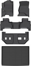ANBINGO®Floor Mats Fit for Chevy Suburban & GMC Yukon XL (with 2nd Row Bench Seat) 2015-2020 All Weather Rugs for Chevy Suburban TPE Car Mats for GMC Yukon XL Rubber Trunk Carpet for Suburban