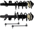 TRQ Front Suspension Kit Complete Strut & Coil Spring Assembly Sway Bar Stabilizer Link Compatible with 2014-2022 Jeep Cherokee