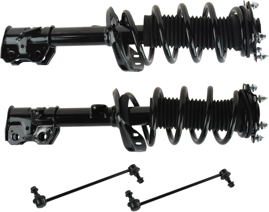 TRQ Front Suspension Kit Complete Strut & Coil Spring Assembly Sway Bar Stabilizer Link Compatible with 2007-2012 Acura RDX
