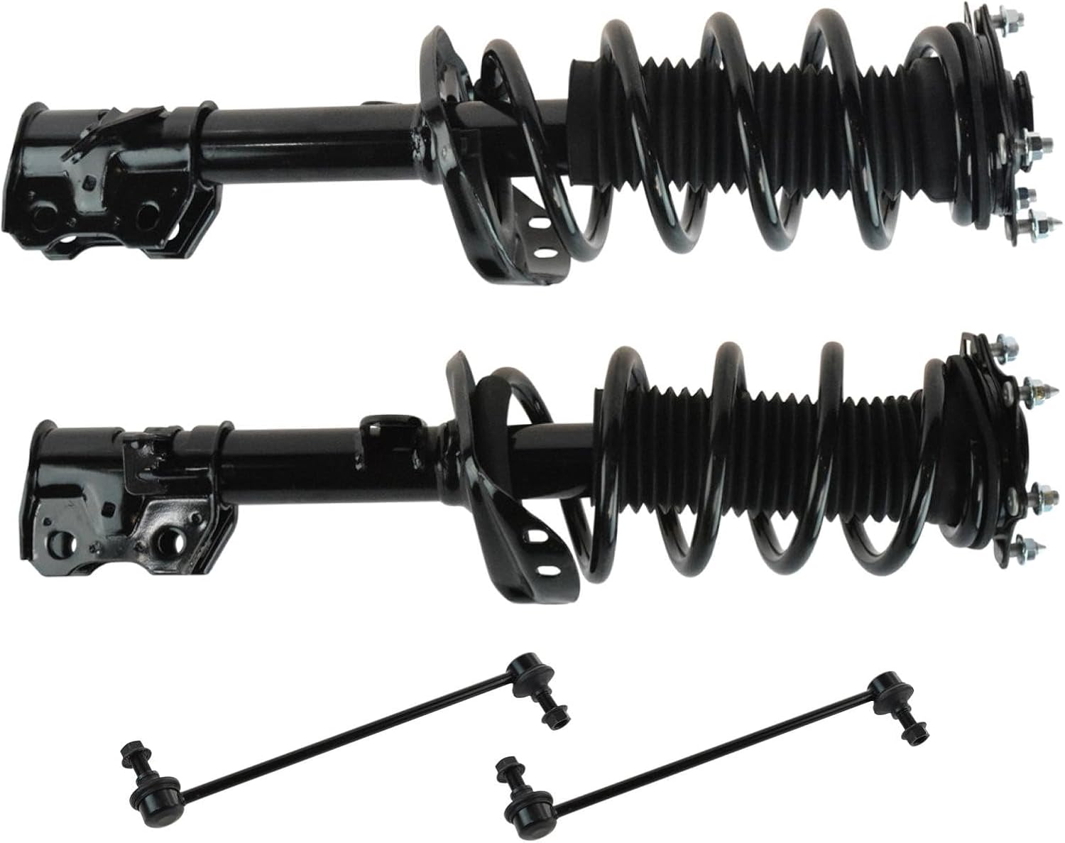 TRQ Front Suspension Kit Complete Strut & Coil Spring Assembly Sway Bar Stabilizer Link Compatible with 2007-2012 Acura RDX