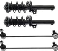 TRQ Front Suspension Kit Complete Strut & Coil Spring Assembly Sway Bar Stabilizer Link Compatible with 2012-2018 Volkswagen Passat