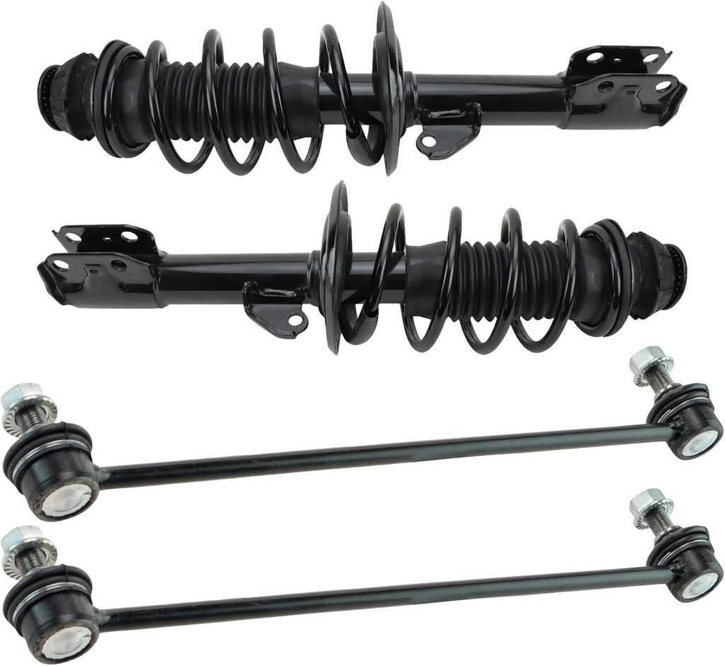 TRQ Front Suspension Kit Complete Strut & Coil Spring Assembly Sway Bar Stabilizer Link Compatible with 2011-2014 Scion xD
